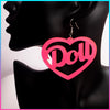 Beauty "Doll" Heart Earrings
