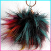 Cute Multi Color Pom Pom Keychain