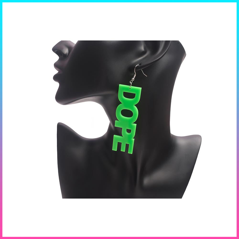 Dope Neon Green Earrings