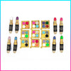 4 PCS Gold Lipstick & Eyeshadow Palette Charm Set!