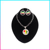 Gorgeous Silver Melanin Heritage Necklace & Earring Set