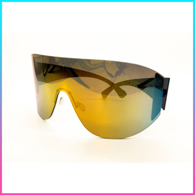 Yellow & Teal Flare Sunglasses
