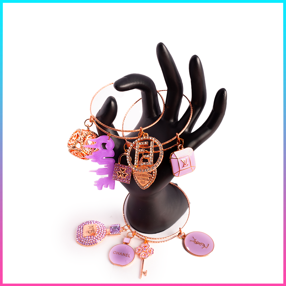 Amethyst Glow Bangle Set