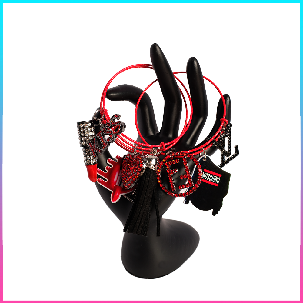 Crimson Night Bangle Set
