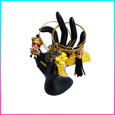 Black / Yellow 3 Piece Bangle Set!