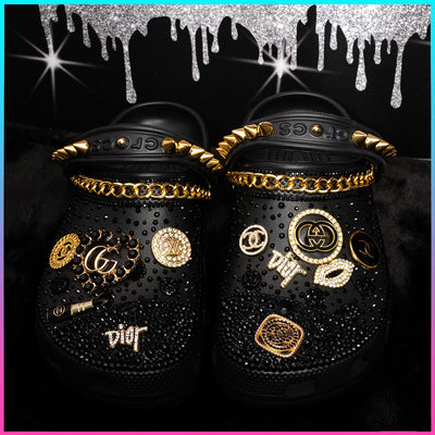 "Nefertiti" Themed Custom Bling Croc