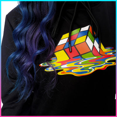 Melting Rubik's Cube Pullover Hoodie
