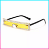 Yellow Slim Rhinestone Sunglasses