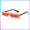 Slim Red Rhinestone Sunglasses